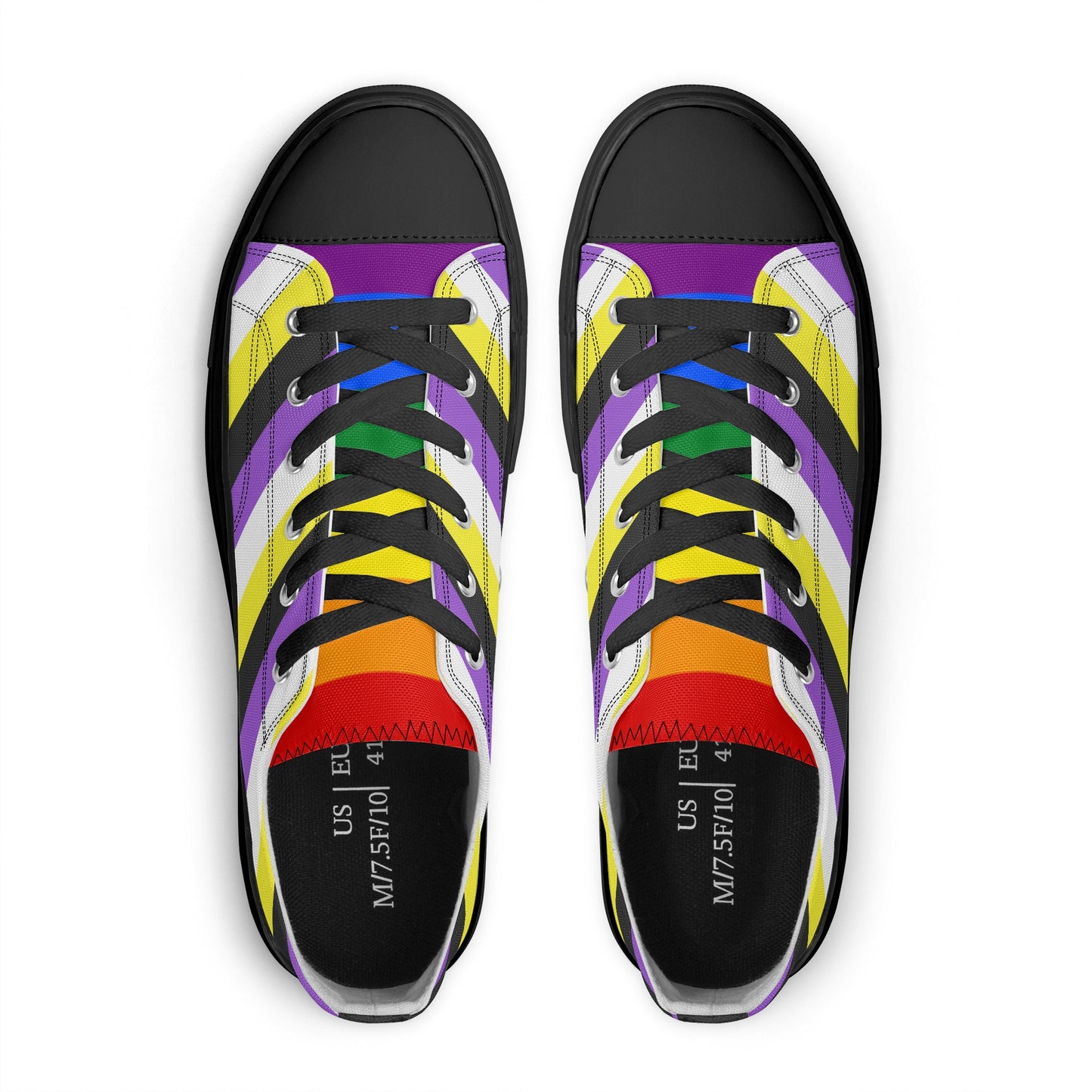Nonbinary Pride Collection - Womens Classic Low Top Canvas Shoes for the LGBTQIA+ community
