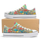 Mushroom Womens Low Top Shoes, Garden Classic Canvas Converse Sneakers.