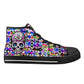 Skull Pattern Collection - Mens Classic High Top Canvas Shoes