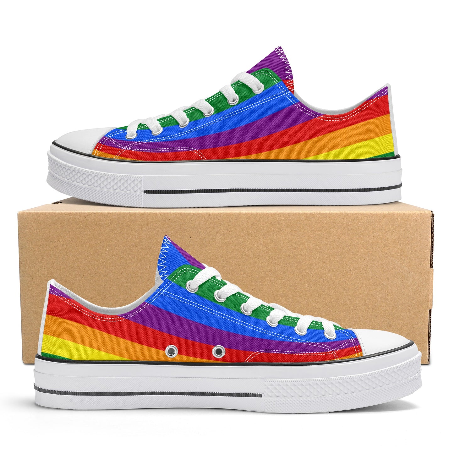 Rainbow Pride Collection - Womens Classic Low Top Canvas Shoes for the LGBTQIA+ community