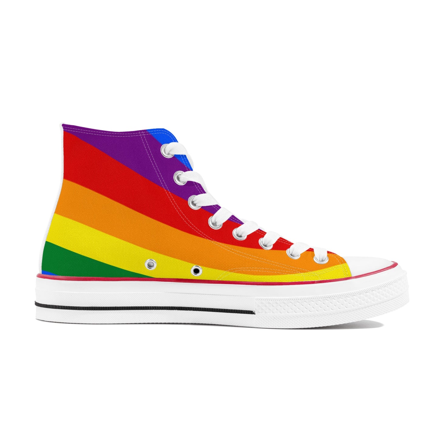 Rainbow Pride Collection - Womens Classic High Top Canvas Shoes for the LGBTQIA+ community