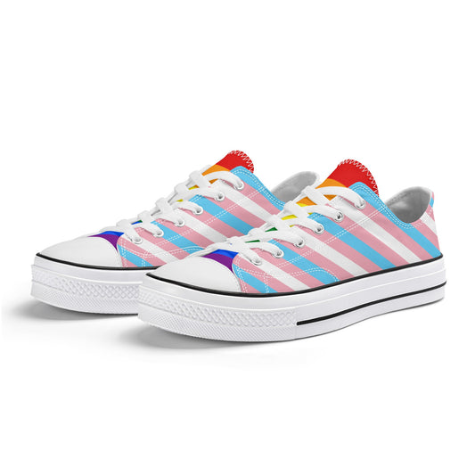 Transgender Pride Collection - Womens Classic Low Top Canvas Shoes for the LGBTQIA+ community