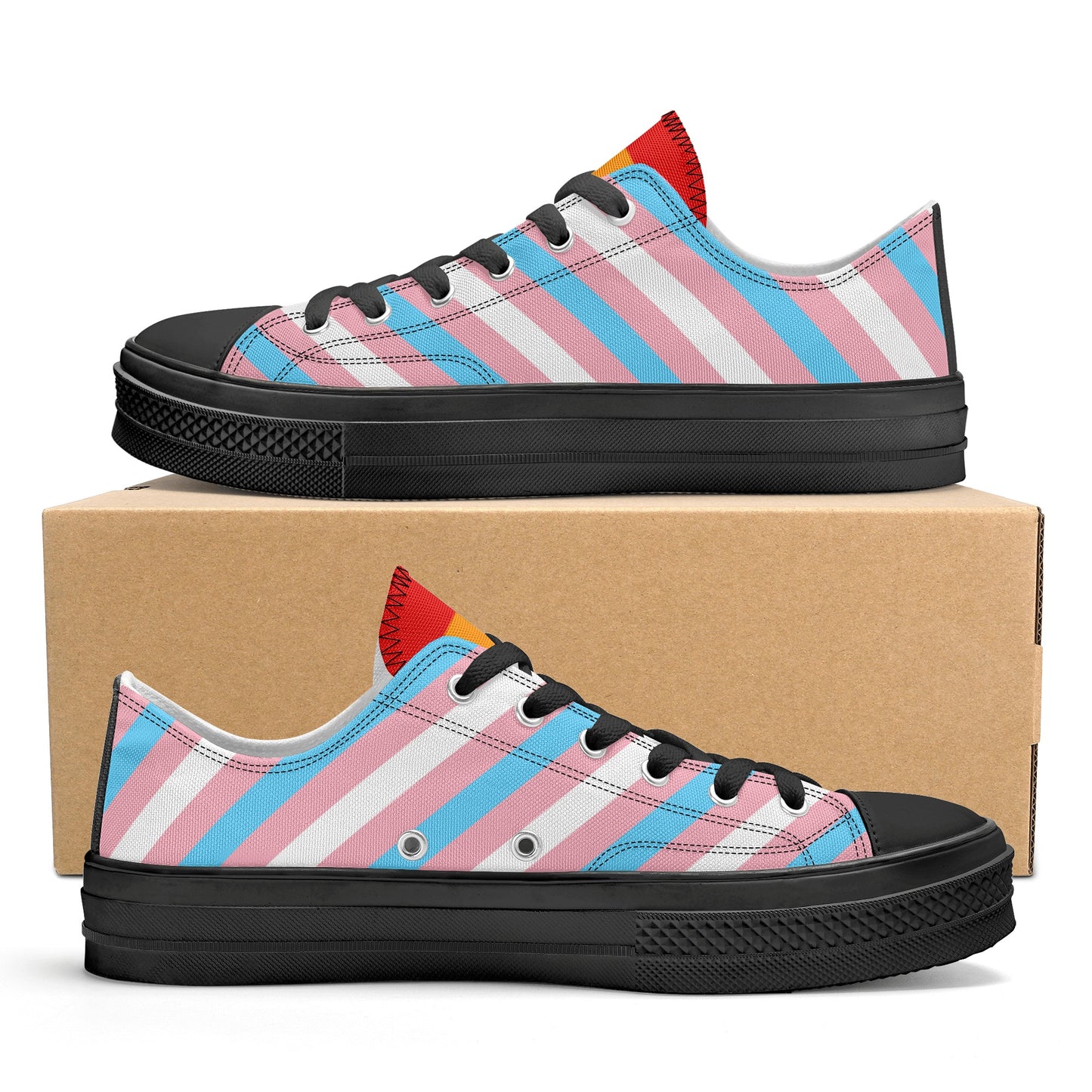 Transgender Pride Collection - Womens Classic Low Top Canvas Shoes for the LGBTQIA+ community