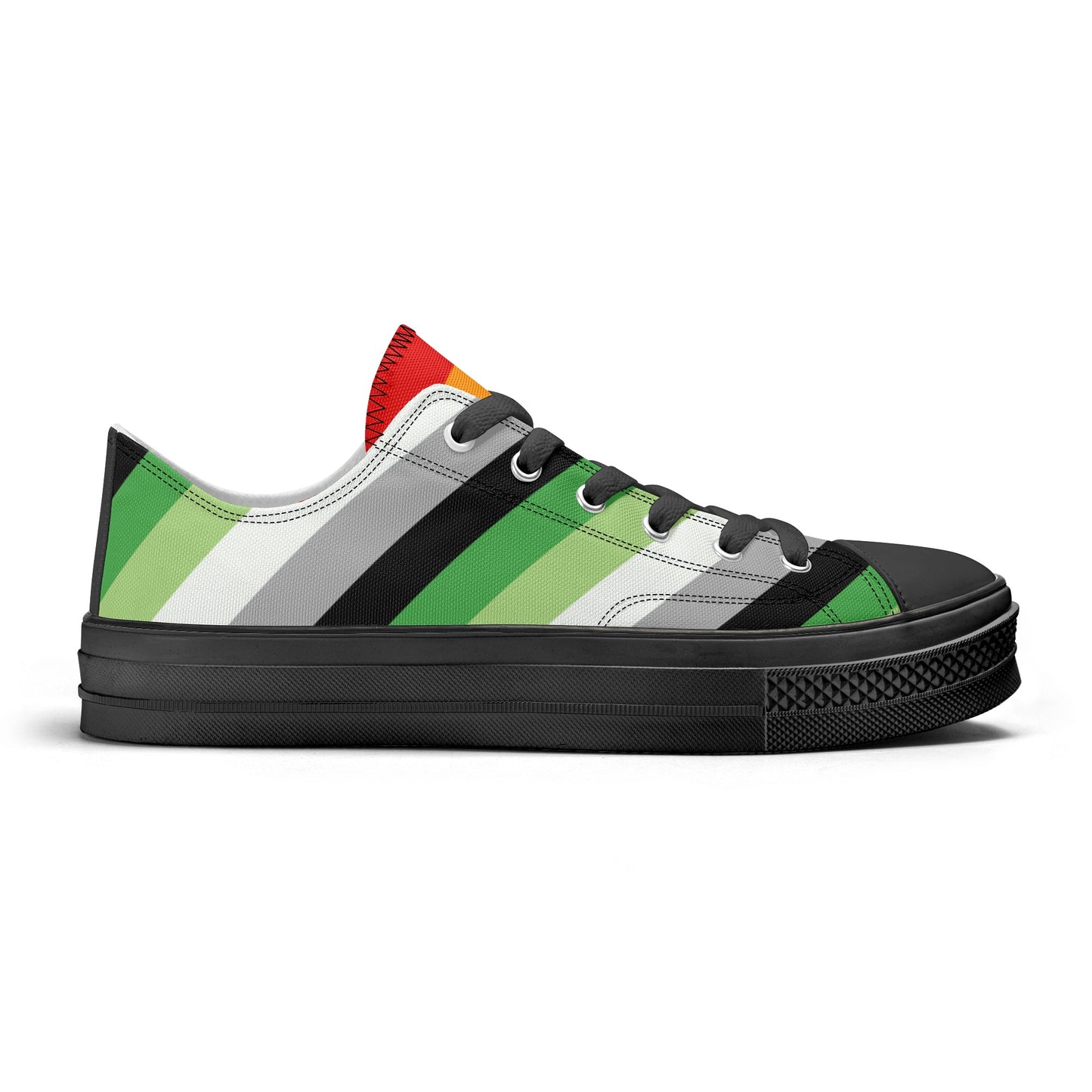 Aromantic Pride Collection - Womens Classic Low Top Canvas Shoes for the LGBTQIA+ community