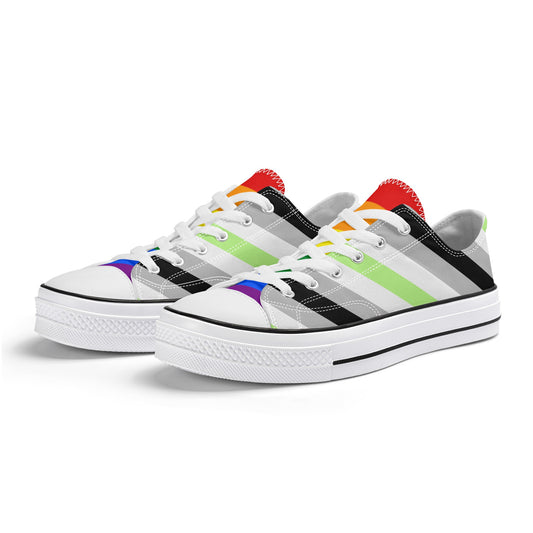 Agender Pride Collection - Mens Classic Low Top Canvas Shoes for the LGBTQIA+ community