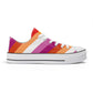 Lesbian Pride Collection - Womens Classic Low Top Canvas Shoes for the LGBTQIA+ community
