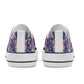 Blue and Red Paisley Pattern - Mens Classic Low Top Canvas Shoes for Footwear Lovers