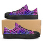 Colorful Purple Abstract Design Pattern - Womens Classic Low Top Canvas Shoes for Footwear Lovers