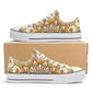 Yellow, Orange and Blue Mandala Pattern - Mens Classic Low Top Canvas Shoes for Footwear Lovers