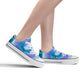 Blue Tie Dye Pattern - Womens Classic Low Top Canvas Shoes for Footwear Lovers