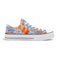 Orange and Blue Tie Dye Pattern - Mens Classic Low Top Canvas Shoes for Footwear Lovers