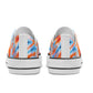 Orange and Blue Tie Dye Pattern - Womens Classic Low Top Canvas Shoes for Footwear Lovers