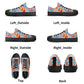 Orange and Blue Tie Dye Pattern - Womens Classic Low Top Canvas Shoes for Footwear Lovers