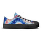 Blue and Red Tie Dye Pattern - Womens Classic Low Top Canvas Shoes for Footwear Lovers