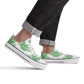 Green Tie Dye Pattern - Mens Classic Low Top Canvas Shoes for Footwear Lovers
