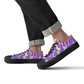 Lavender Mens Low Top Shoes, Garden Classic Canvas Converse Sneakers.