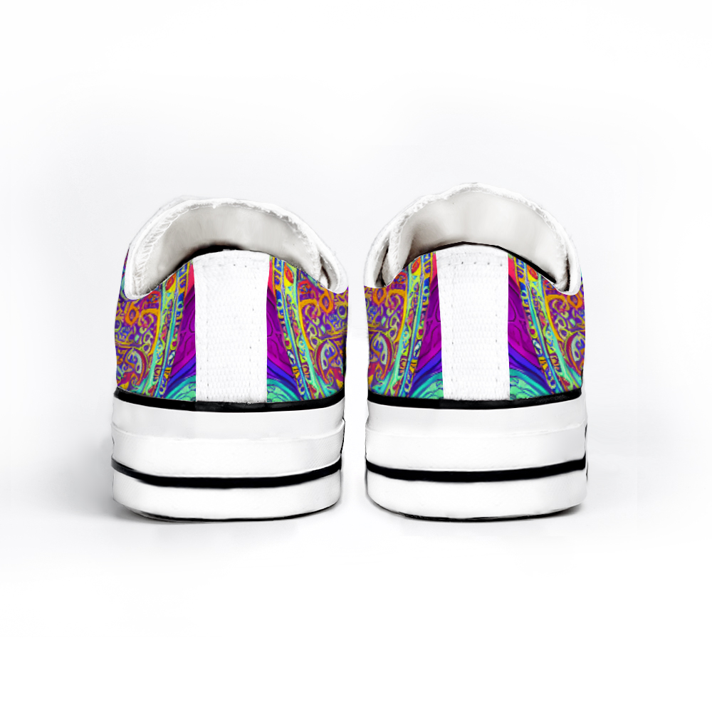 Mandala Pattern Collection - Classic Unisex Low Top Canvas Sneakers