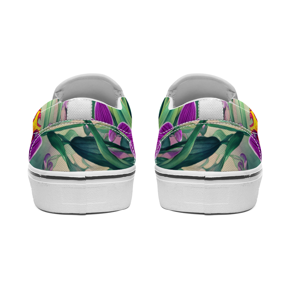 Orchid Flowers Collection - Unisex Slip-On Canvas Sneakers