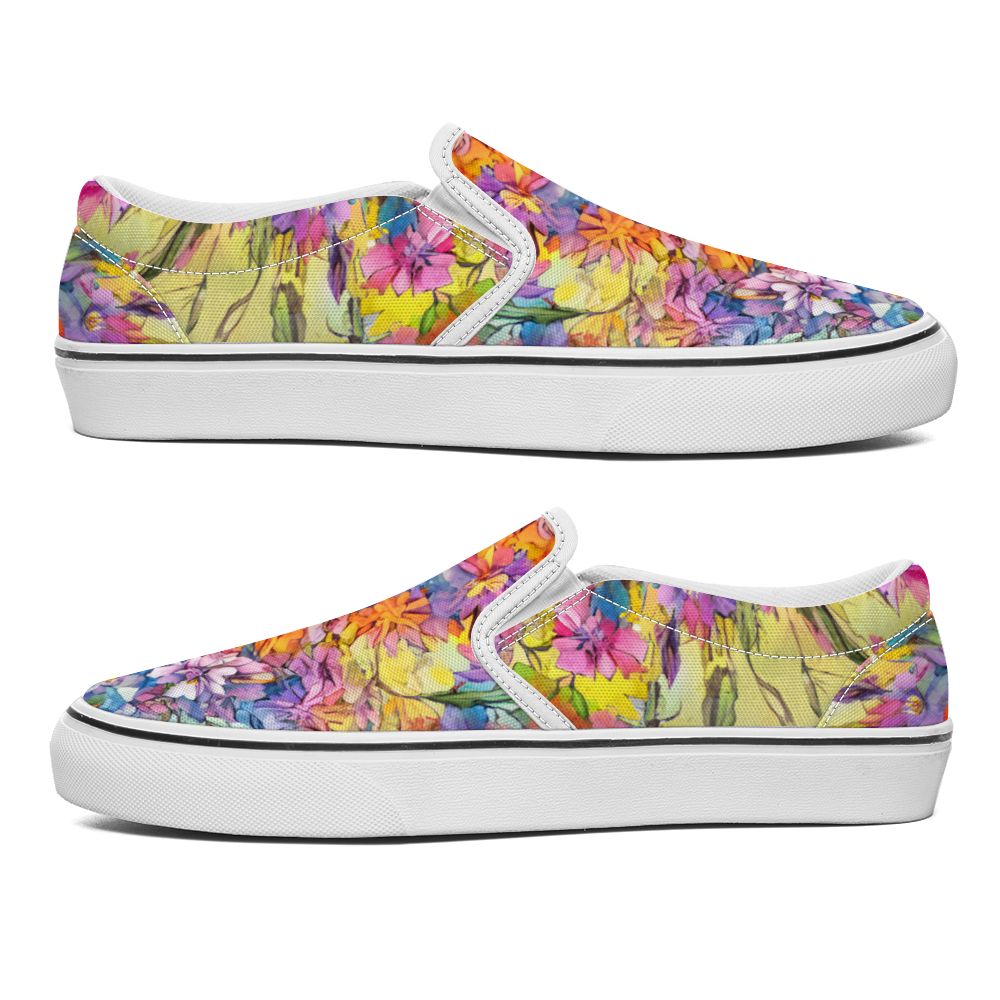 Flowers Collection - Unisex Slip-On Canvas Sneakers