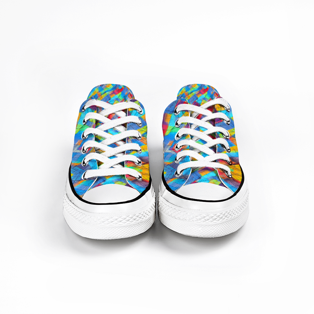 Plaid Pattern Collection - Classic Unisex Low Top Canvas Sneakers